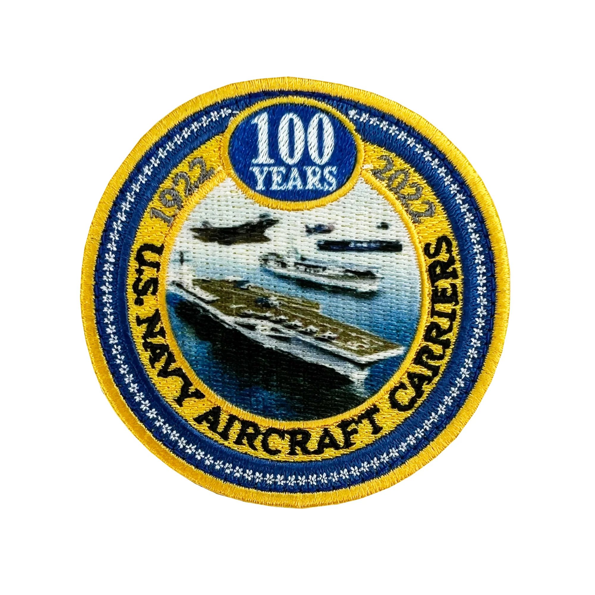 Patch 3": CONAC Centennial of US Navy Aircraft Carriers with heatseal backing