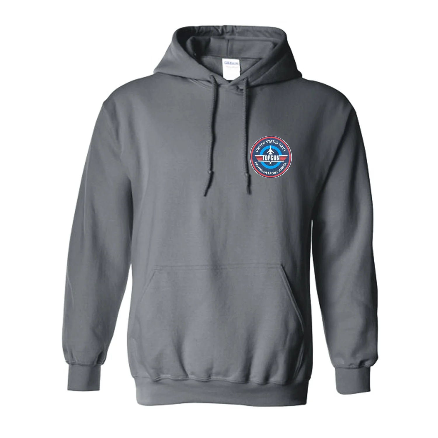Top Gun II Hoodie with Helmet Charcoal