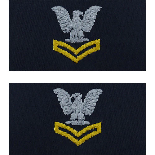 Navy Embroidered Collar Device: E5 Second Class Petty Officer - coverall