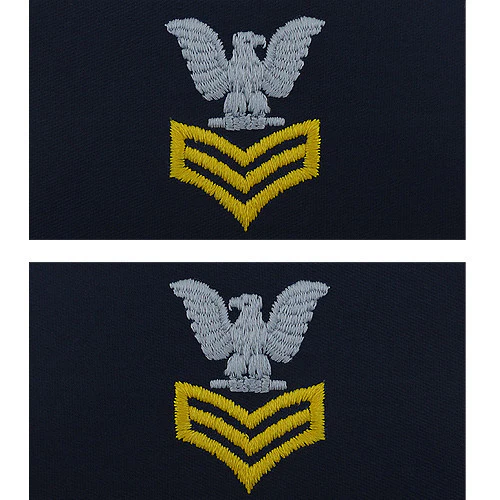 Navy Embroidered Collar Device: E6 First Class Petty Officer - coverall