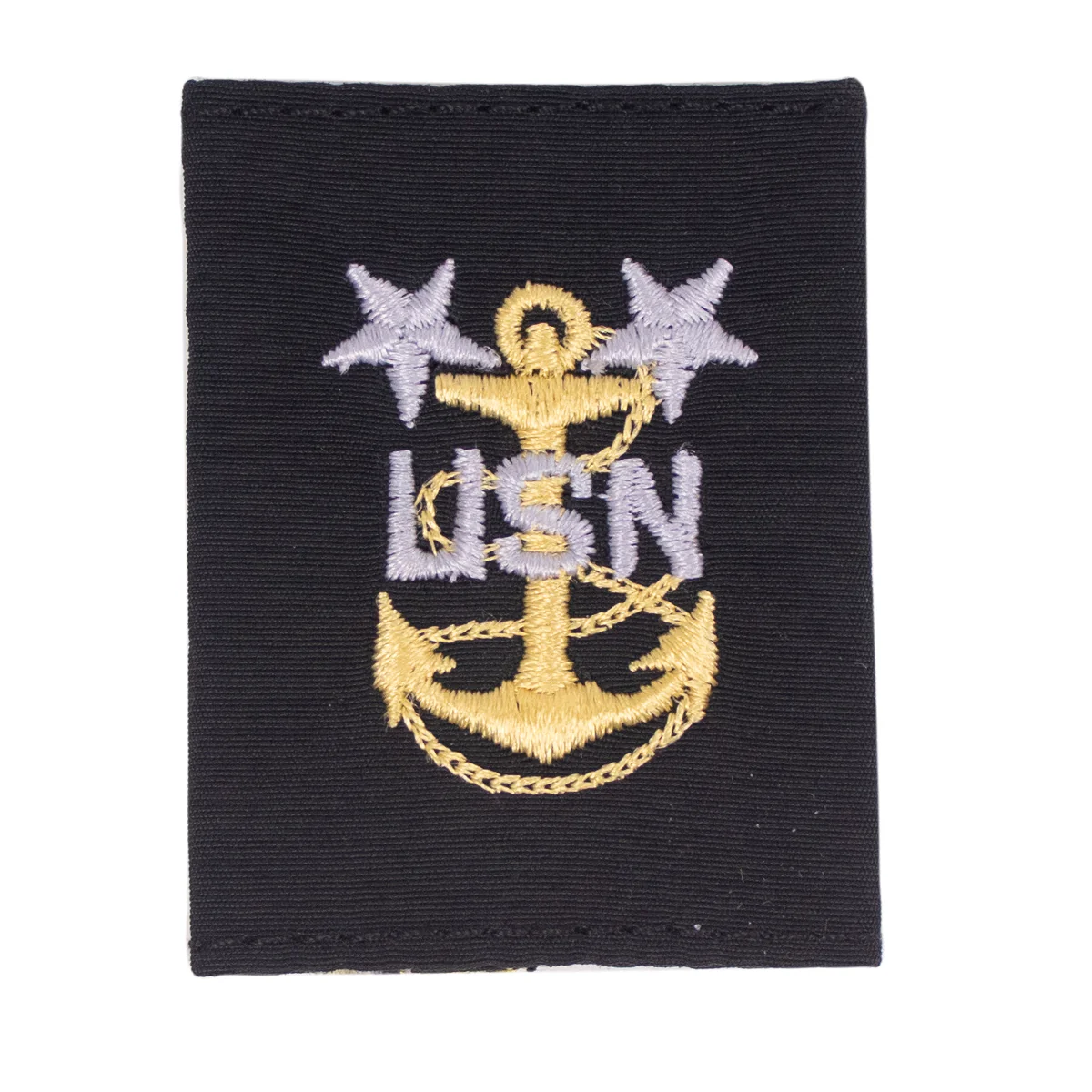 Navy Cold Weather Parka (CWP) Tab Device: Gold Embroidered Anchor E9 Master Chief Petty Officer