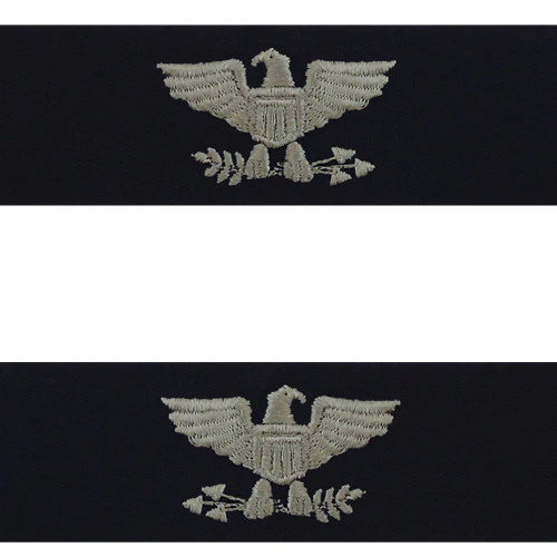 Navy Embroidered Collar Device: Captain - embroidered on coverall