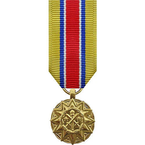 Miniature Medal- 24k Gold Plated: Army NATIONAL GUARD Reserve Component Achievement