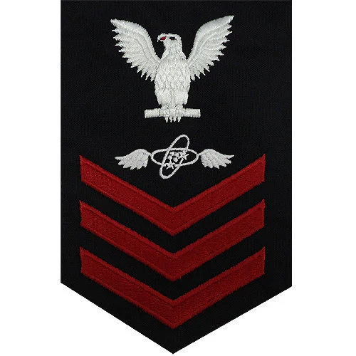 Navy E6 MALE Rating Badge: Aviation Electronics Technician - blue