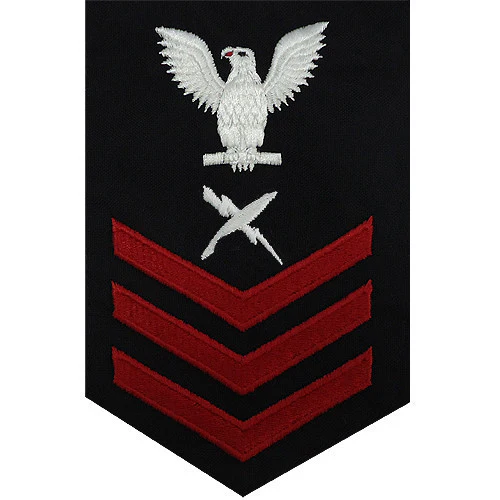 Navy E6 MALE Rating Badge: Cryptologic Technician - blue