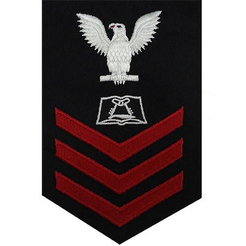 Navy E6 MALE Rating Badge: Culinary Specialist - blue