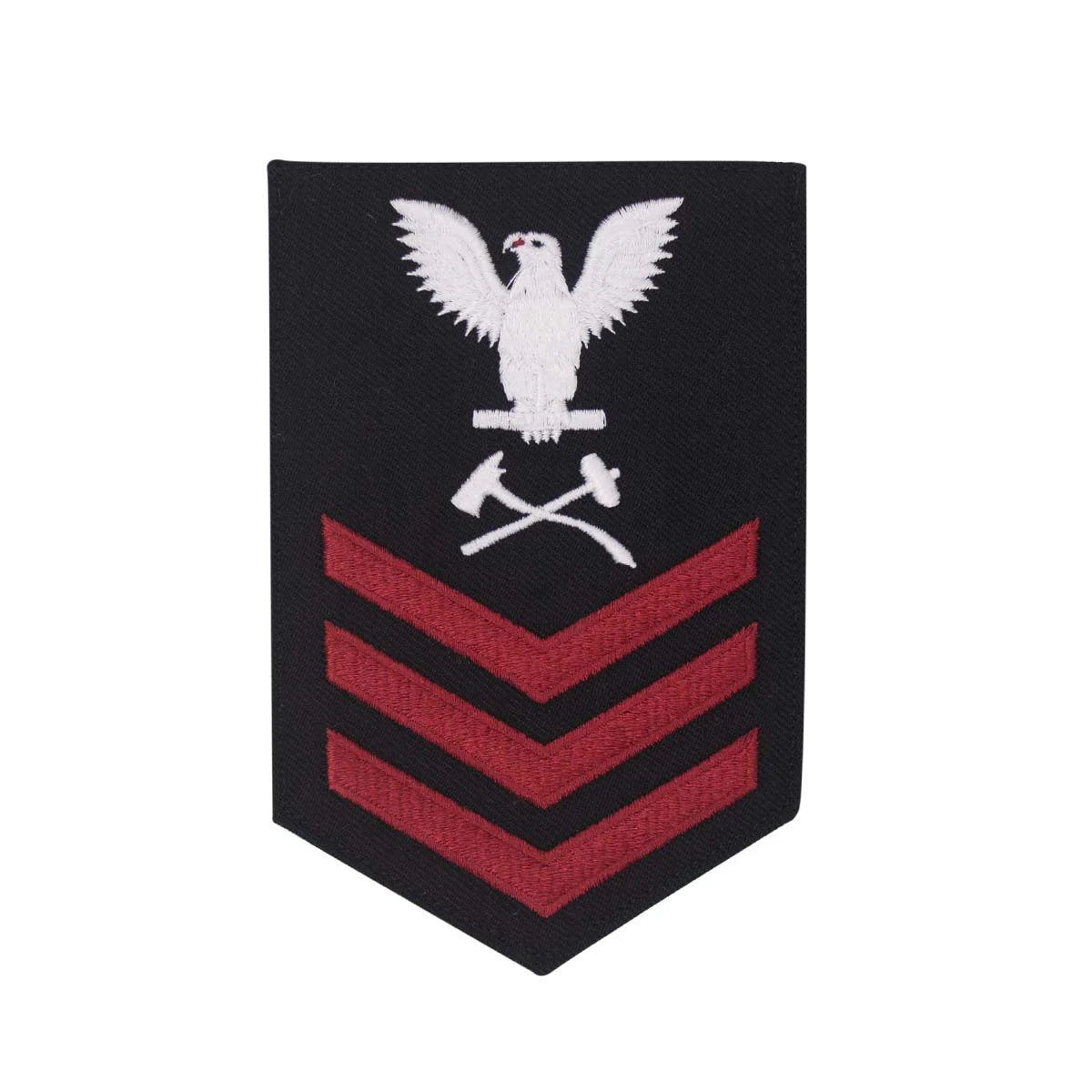 Navy E6 MALE Rating Badge: Damage Controlman - blue