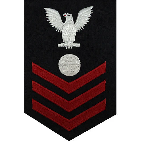 Navy E6 MALE Rating Badge: Electrician's Mate - blue