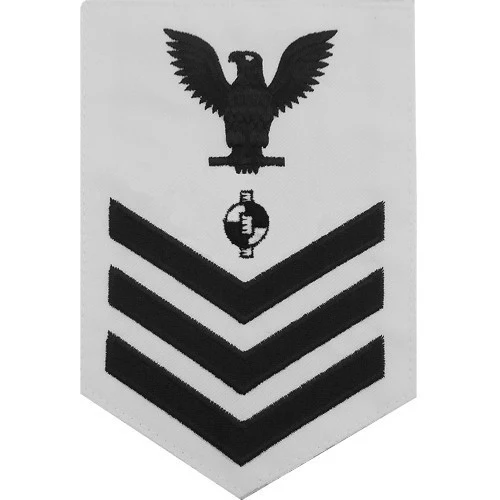 Navy E6 MALE Rating Badge: Engineering Aide - white