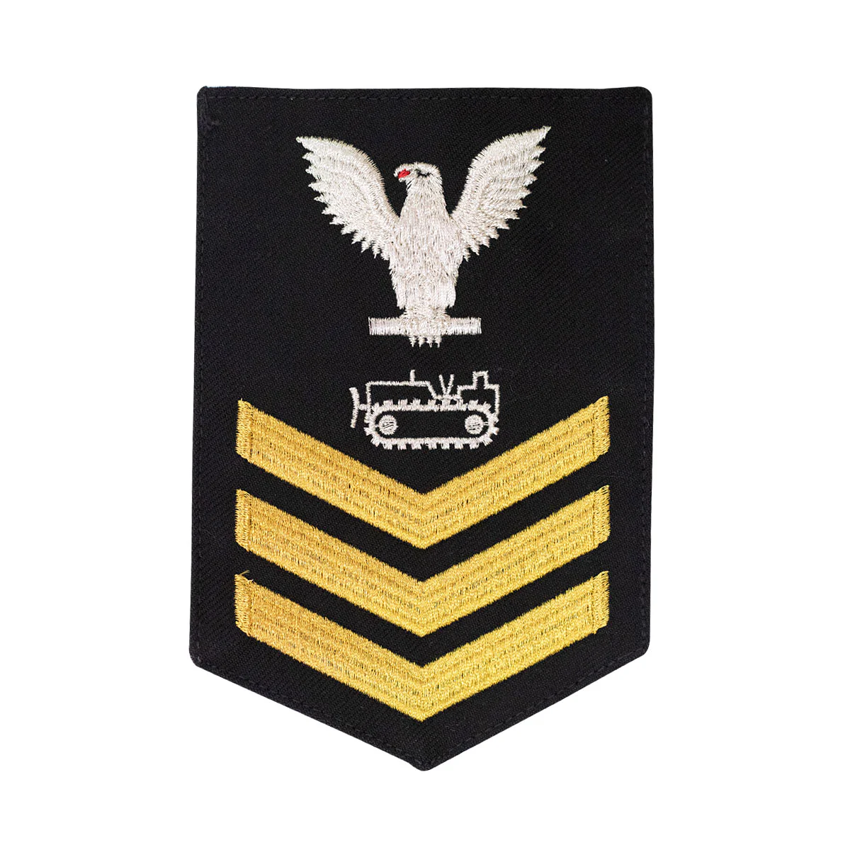 Navy E6 MALE Rating Badge: Equipment Operator - blue