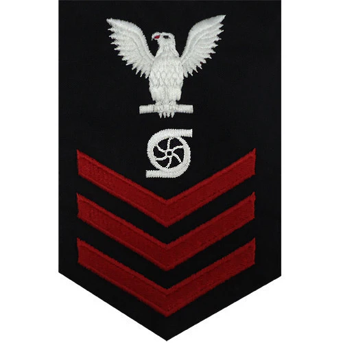 Navy E6 MALE Rating Badge: Gas Turbine System Technician - blue