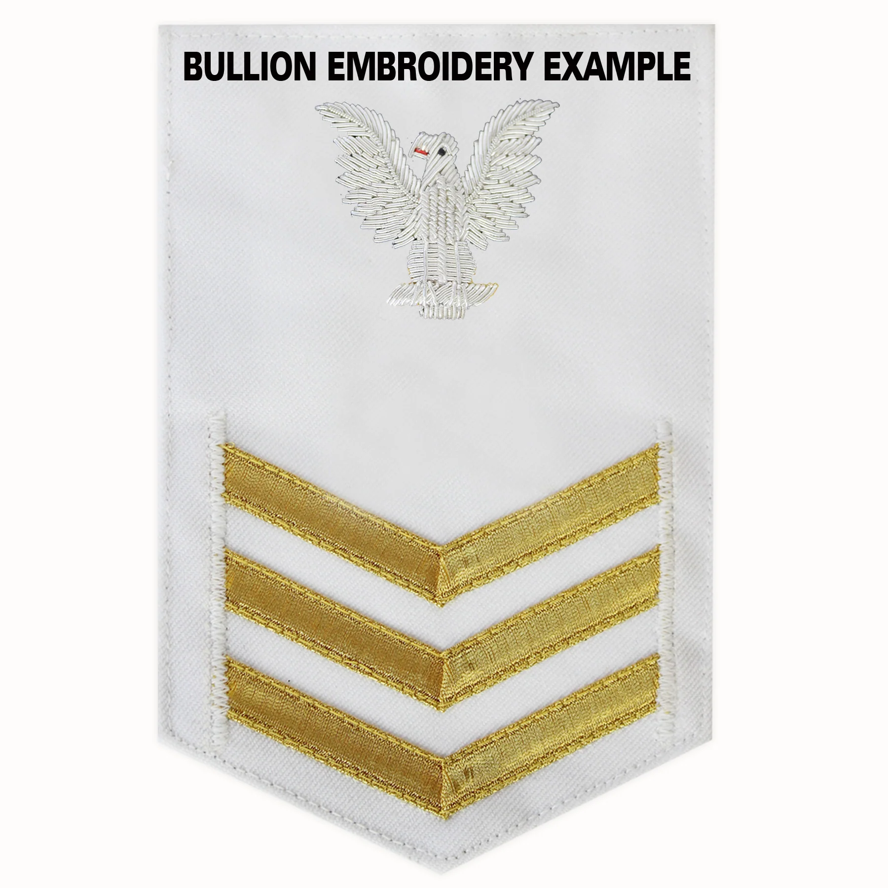 10967-navy-e6-male-rating-badge-gunner-s-mate-white-3.webp Navy E6 MALE Rating Badge: Gunner's Mate - white