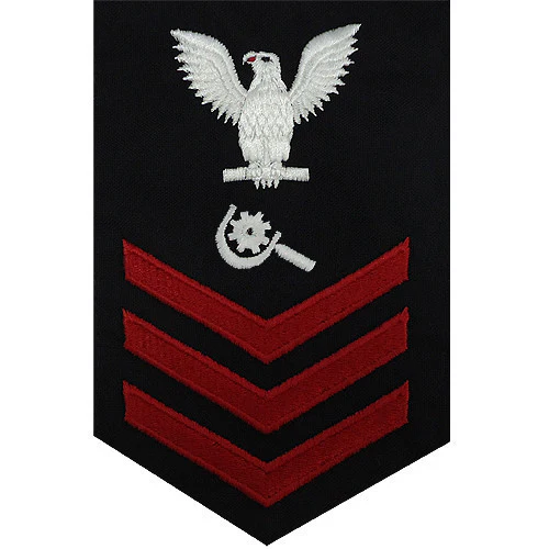 Navy E6 MALE Rating Badge: Machinery Repairman - blue