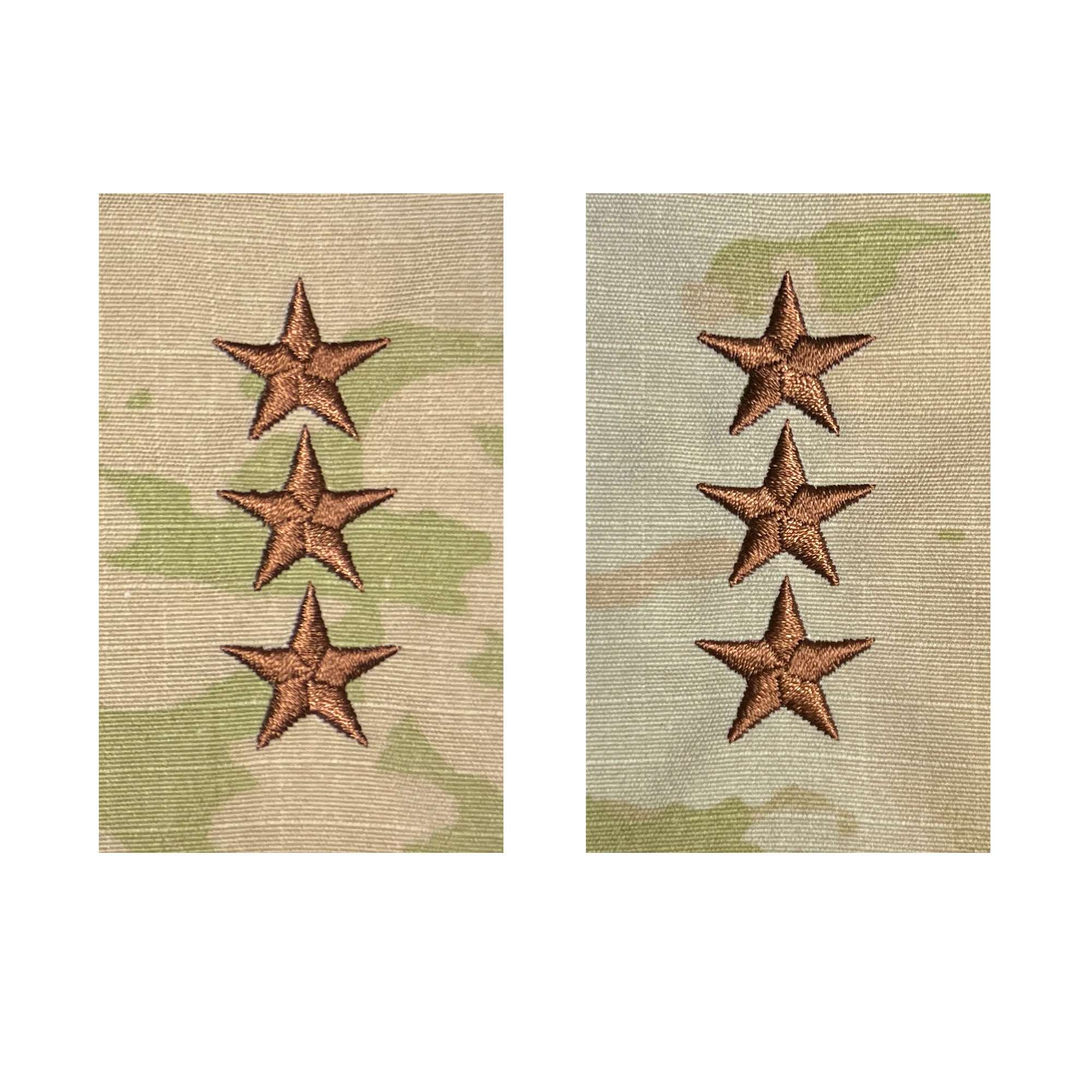 Air Force Embroidered OCP Sew On Officer Rank Insignia: Lieutenant General