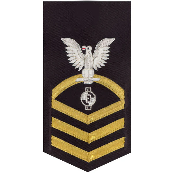 Navy E7 MALE Rating Badge: Engineering Aide - vanchief on blue