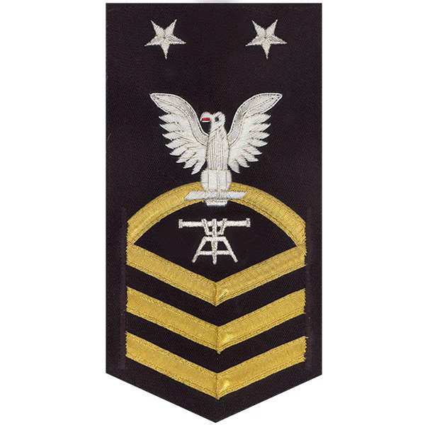 Navy E9 MALE Rating Badge: Fire Control Technician - vanchief on blue
