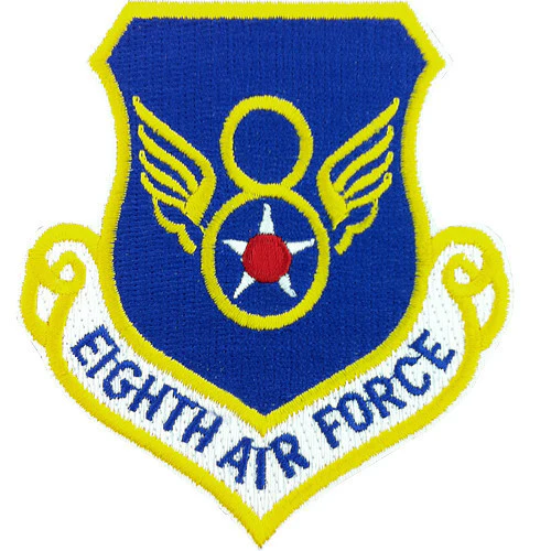 Air Force Patch: 8th Air Force Command - hook closure