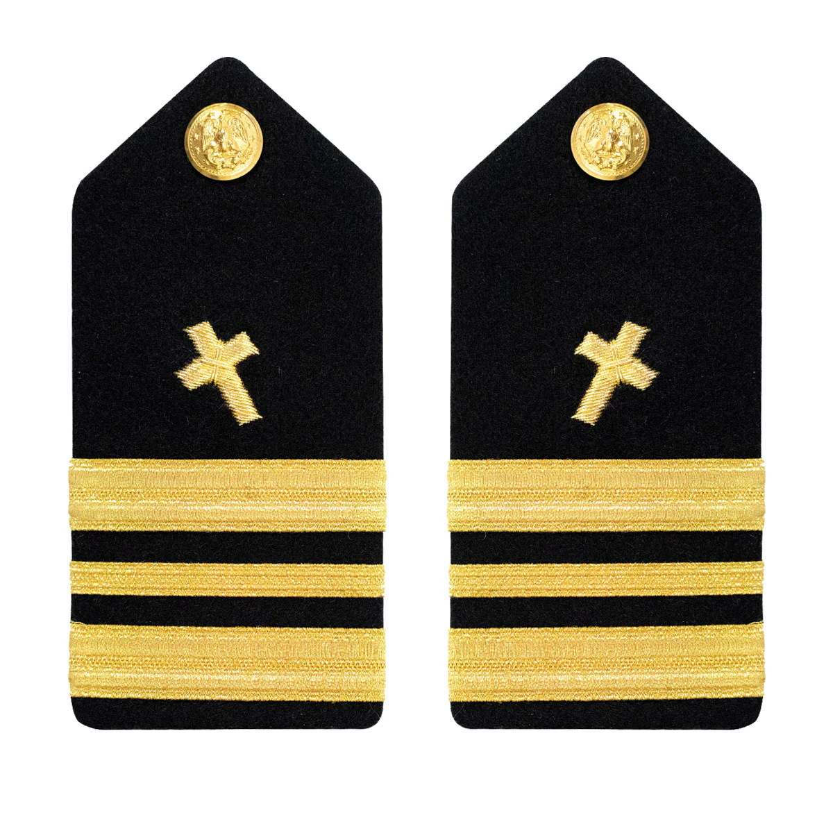 Navy Shoulder Board: Lieutenant Commander Christian Chaplain - female