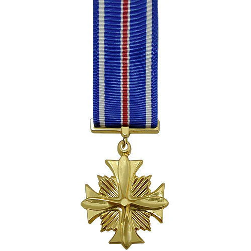 Miniature Medal- 24k Gold Plated: Distinguished Flying Cross
