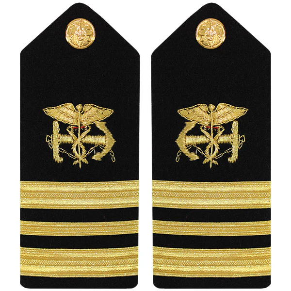 Public Health Service PHS FEMALE Hard Shoulder Board: Lieutenant Commander