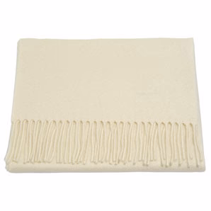Navy Scarf: Winter - white acrylic