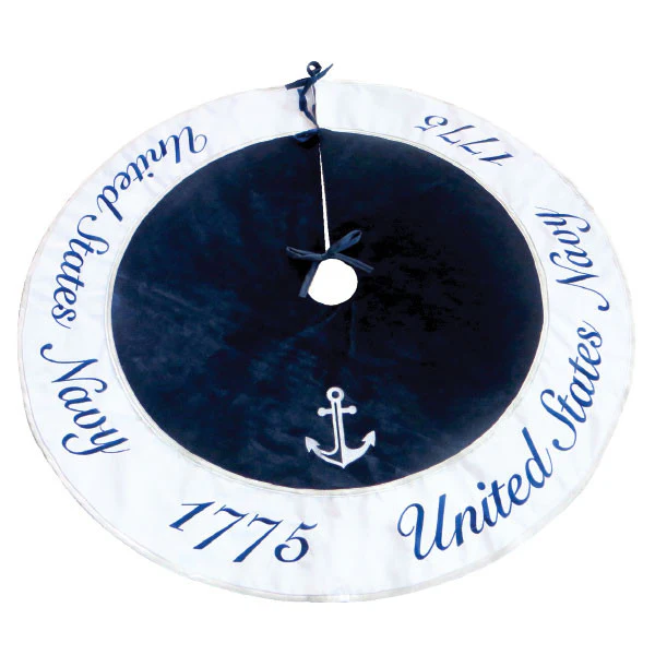 Navy Tree Skirt: United States Navy 1775