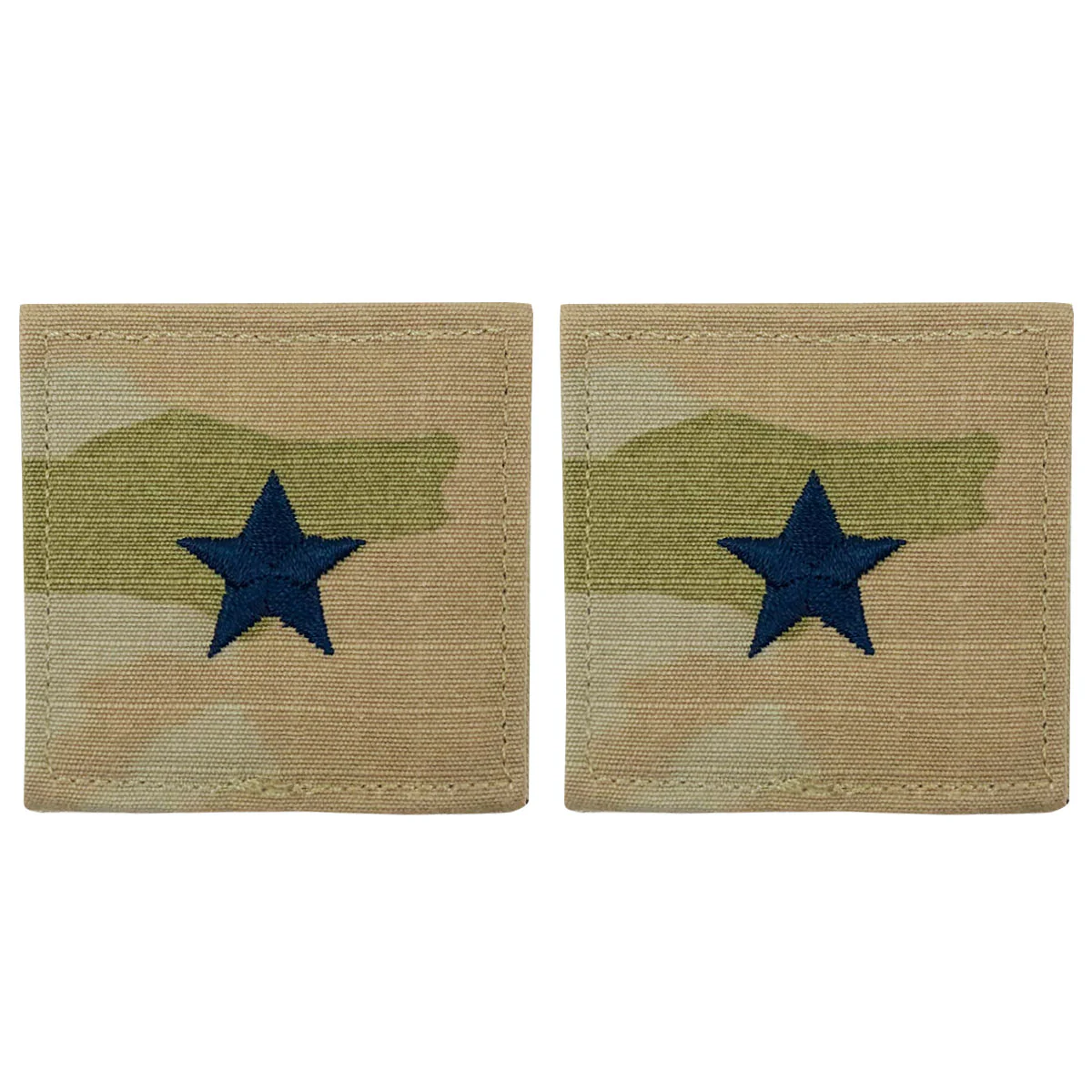 Space Force Officer Rank Insignia Embroidered on OCP with Hook : Brigadier General