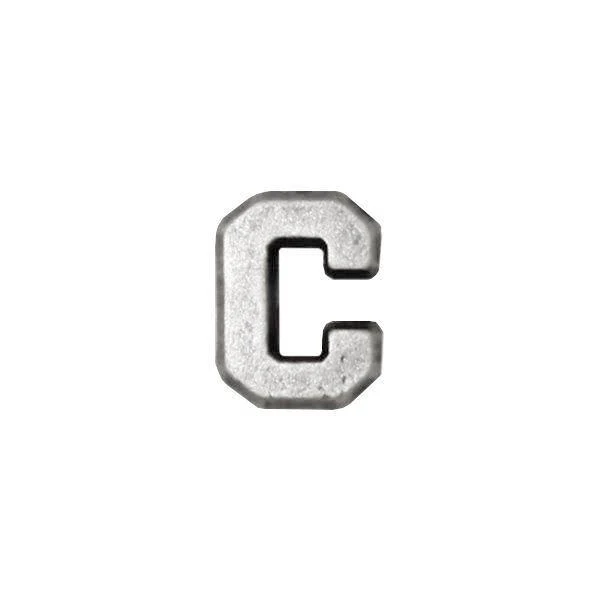 Letter C Attachment for Ribbon and Full Size Medal 1/4" - silver