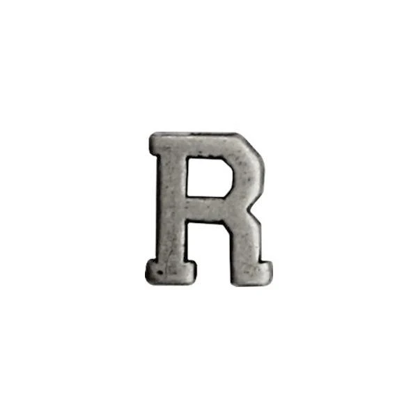 Letter R Attachment for Ribbon and Full Size Medal 1/4" - silver