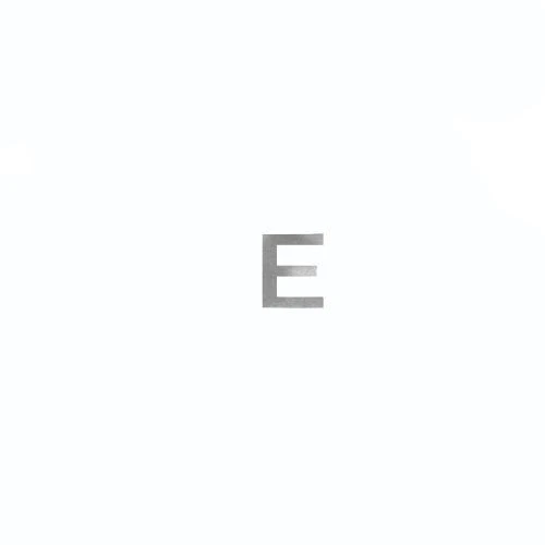 Letter E Attachment for Miniature Medal - silver