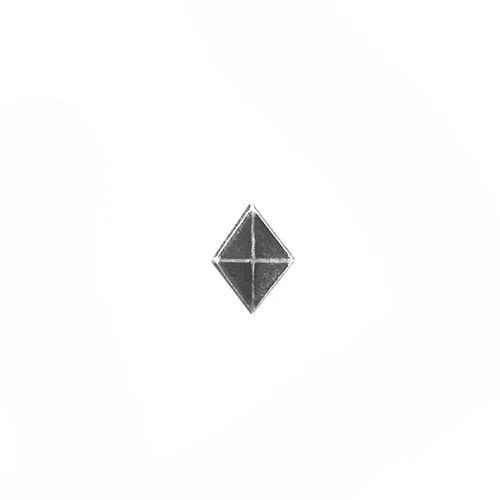 Ribbon Attachments: Diamond - large silver