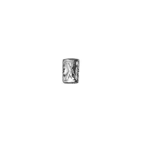 NO PRONG miniature Medal Attachment: Hourglass - silver