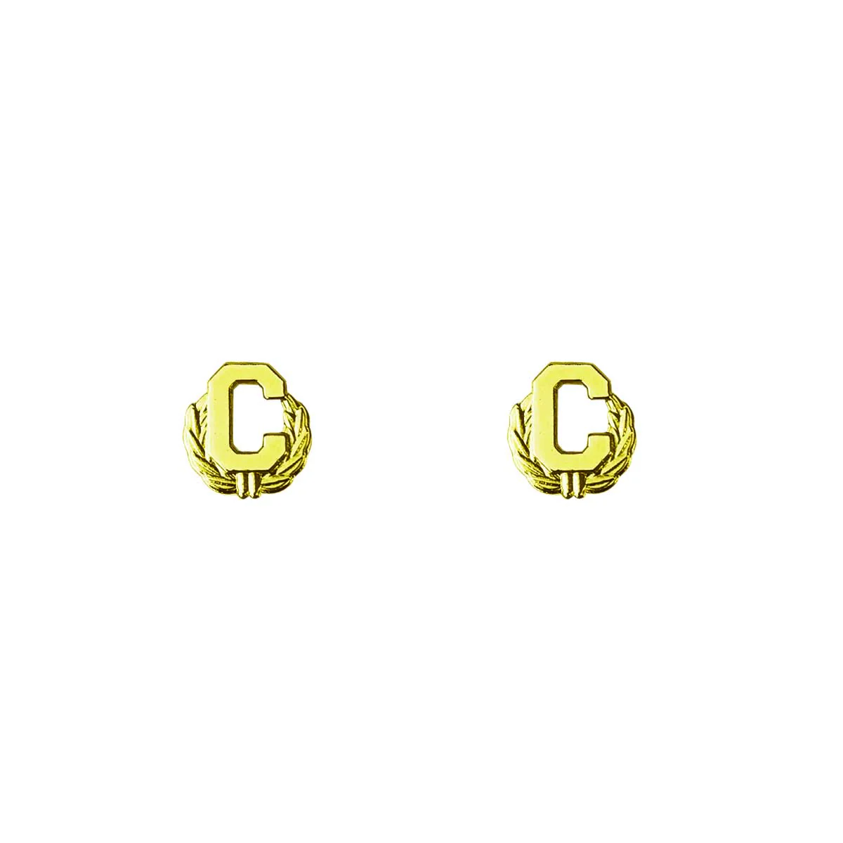 Letter C Attachment with Wreath for Ribbon and Full Size Medal 5/16" - gold