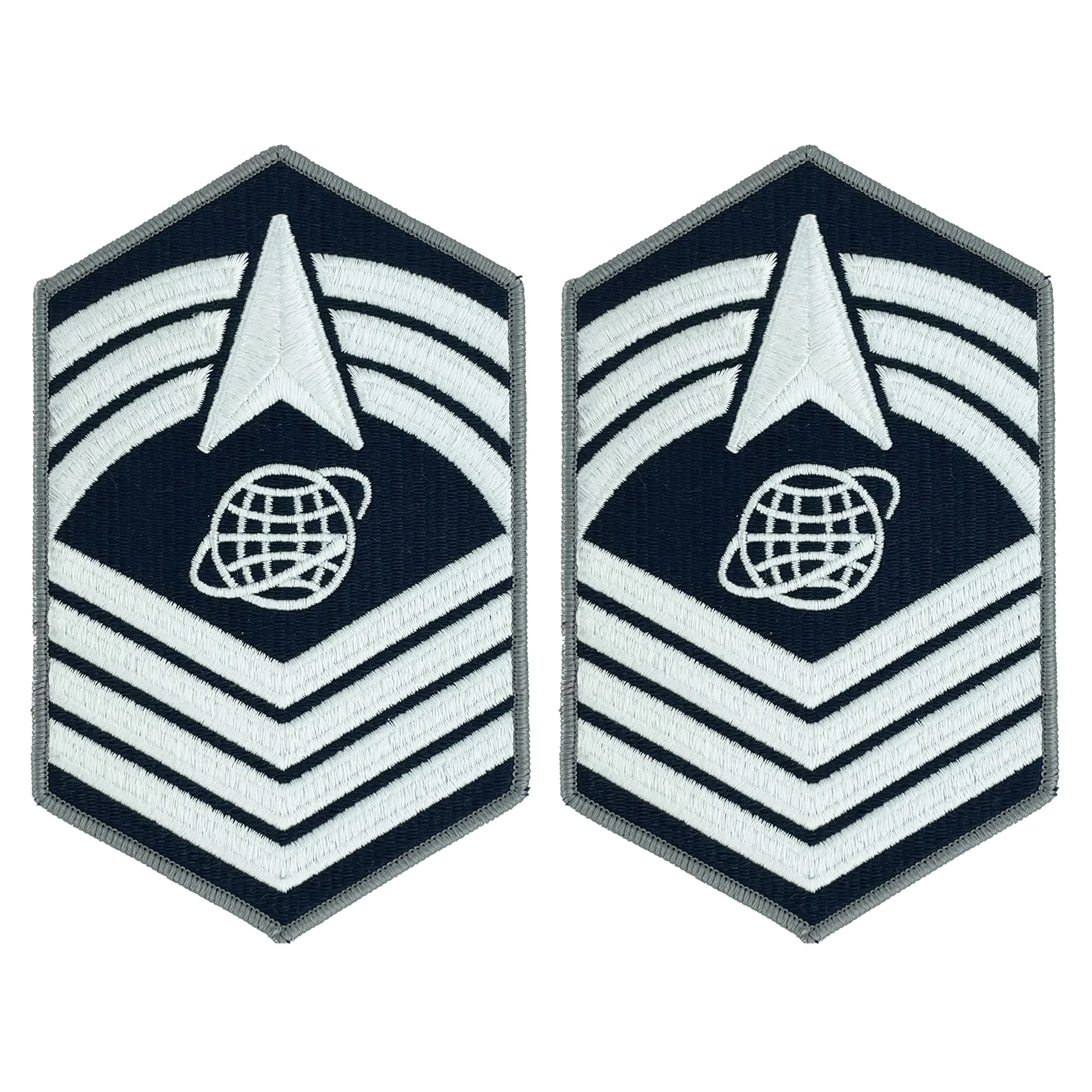 Space Force Chevron Embroidered: Chief Master Sergeant - Large  Color