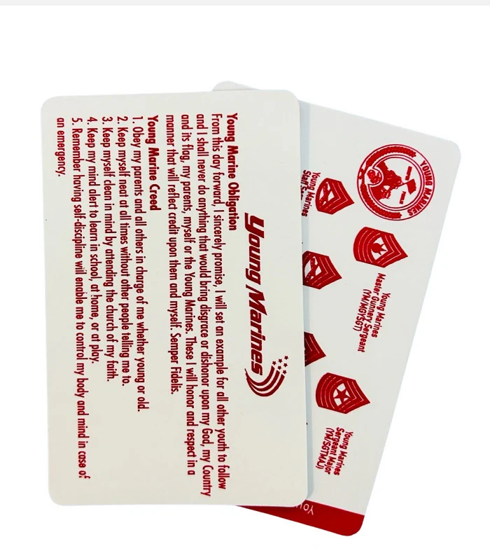 Young Marine's: Learning Card