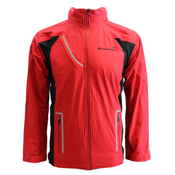 Young Marines Ladies Red Waterproof Jacket with Rollaway Hood