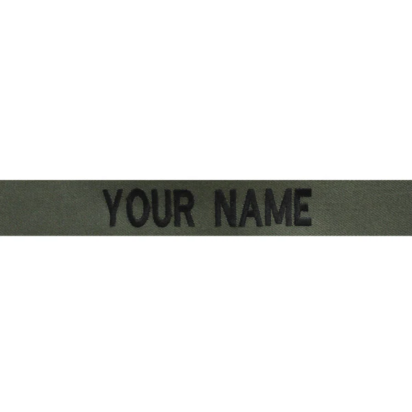 Young Marines Individual Name Tape Embroidered on Olive Drab