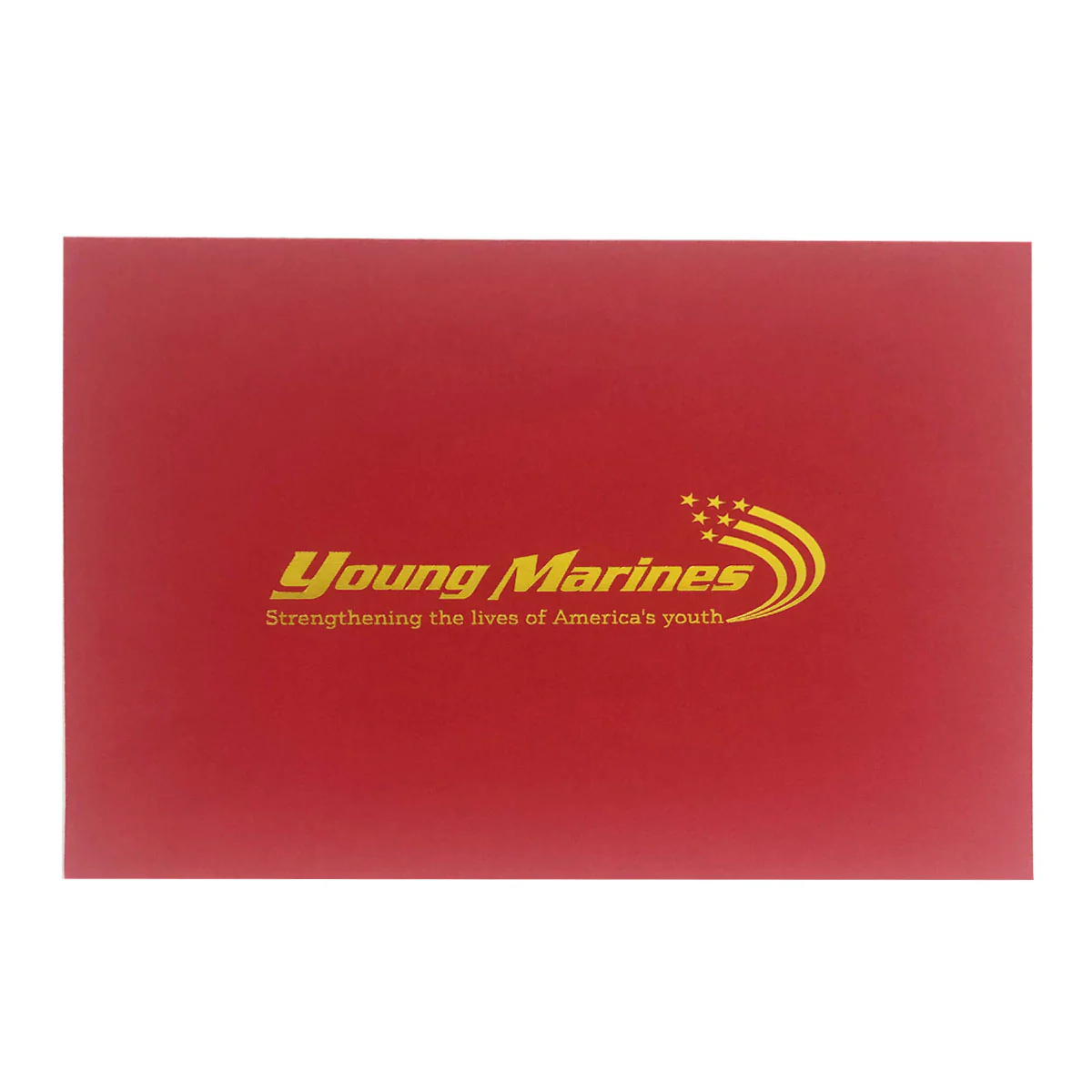 Young Marines - 8-1/2" x 11" Red Certificate Folder with Young Marines Logo