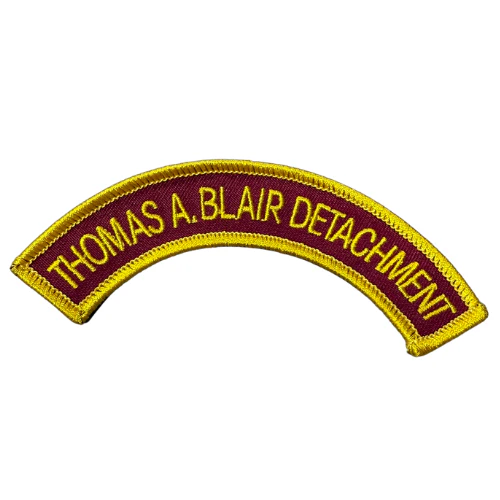 Young Marines Unit Arch Tab "THOMAS A. BLAIR DETACHMENT"