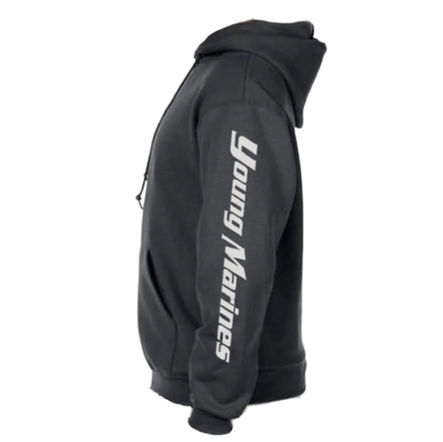 Young Marines Zippered Hoodie Black Heather