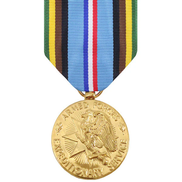 Full Size Medal: Armed Forces Expeditionary - 24k Gold Plated