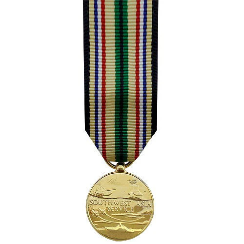 Miniature Medal: Southwest Asia Service - 24k Gold Plated