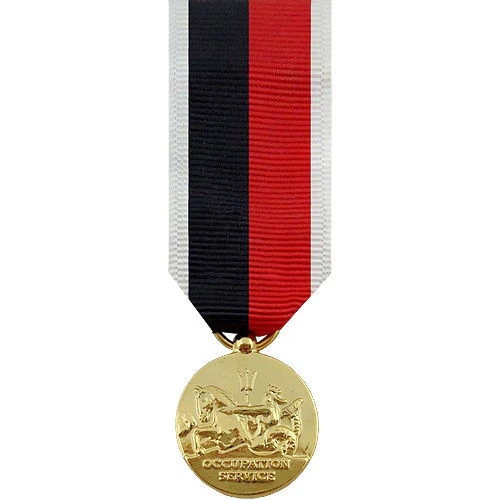 Miniature Medal: World War II Occupation Navy and Coast Guard - 24k Gold Plated