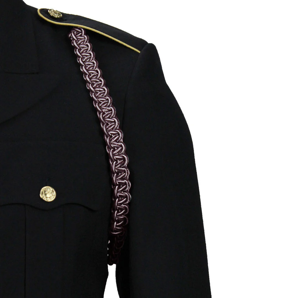 Army Shoulder Cord: Medical - maroon and white