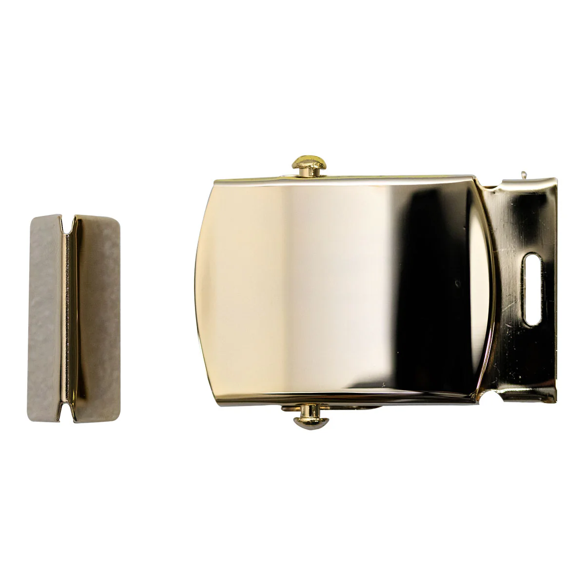 Army Belt Buckle: Gold Buckle and Tip