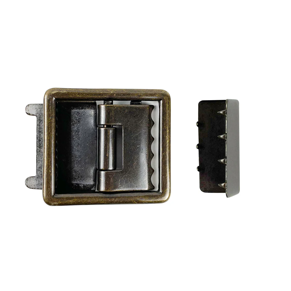 Army AGSU Belt Buckle and Tip: Antique Finish-Open Face