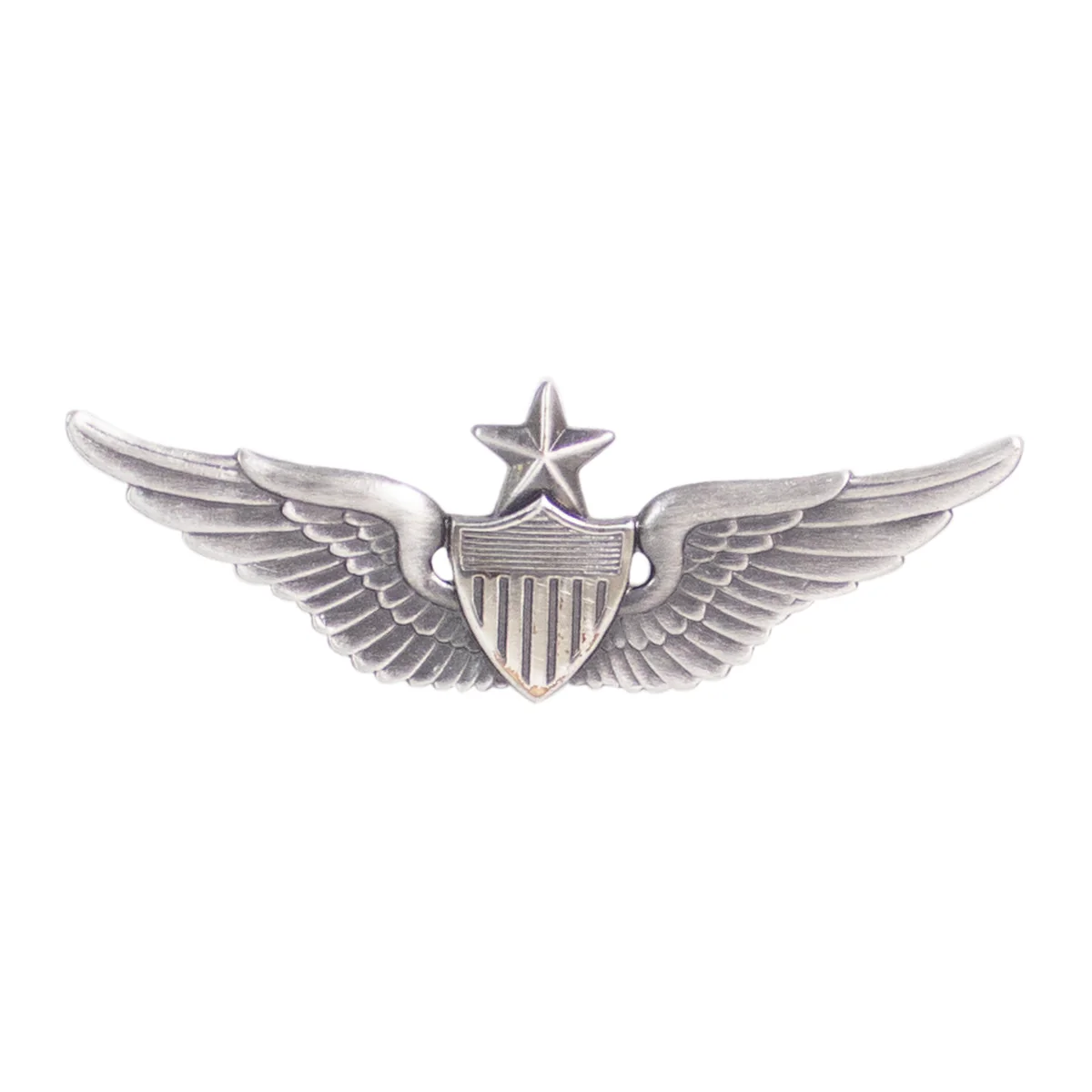 Army Badge: Senior Aviator - 2" blouse miniature, silver oxidized