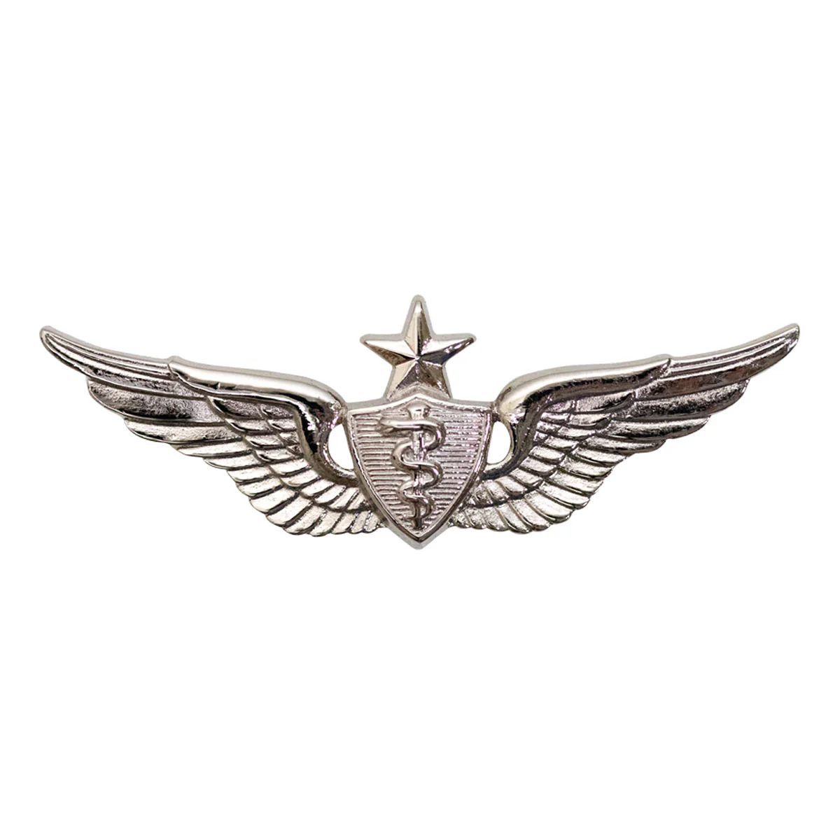 Army Badge: Senior Flight Surgeon - 2" blouse miniature, mirror finish