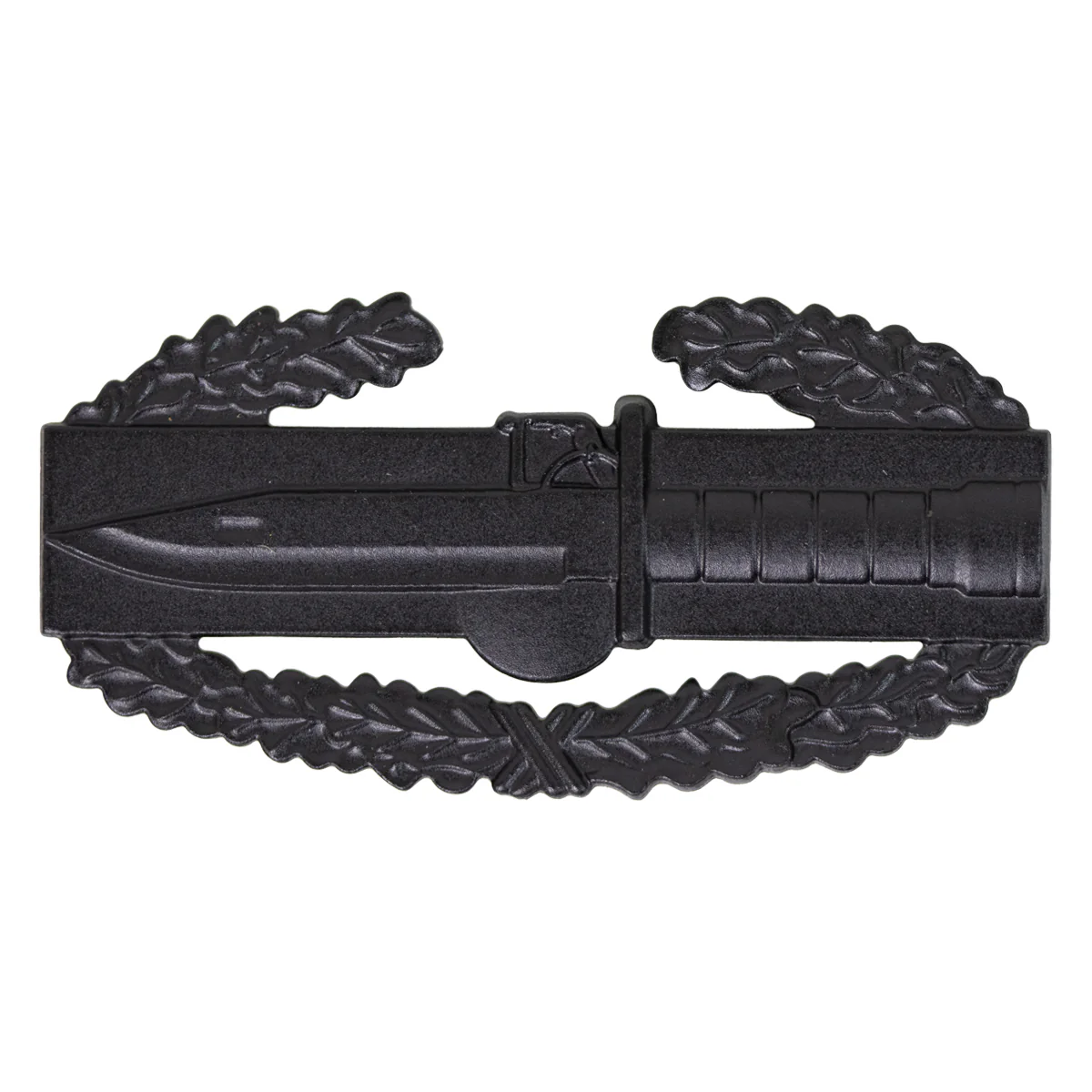 Army Badge: Combat Action First Award - regulation size, black metal