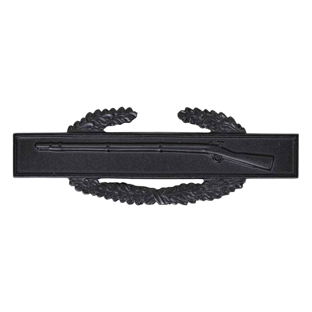 Army Badge: Combat Infantry First Award - regulation size, black metal